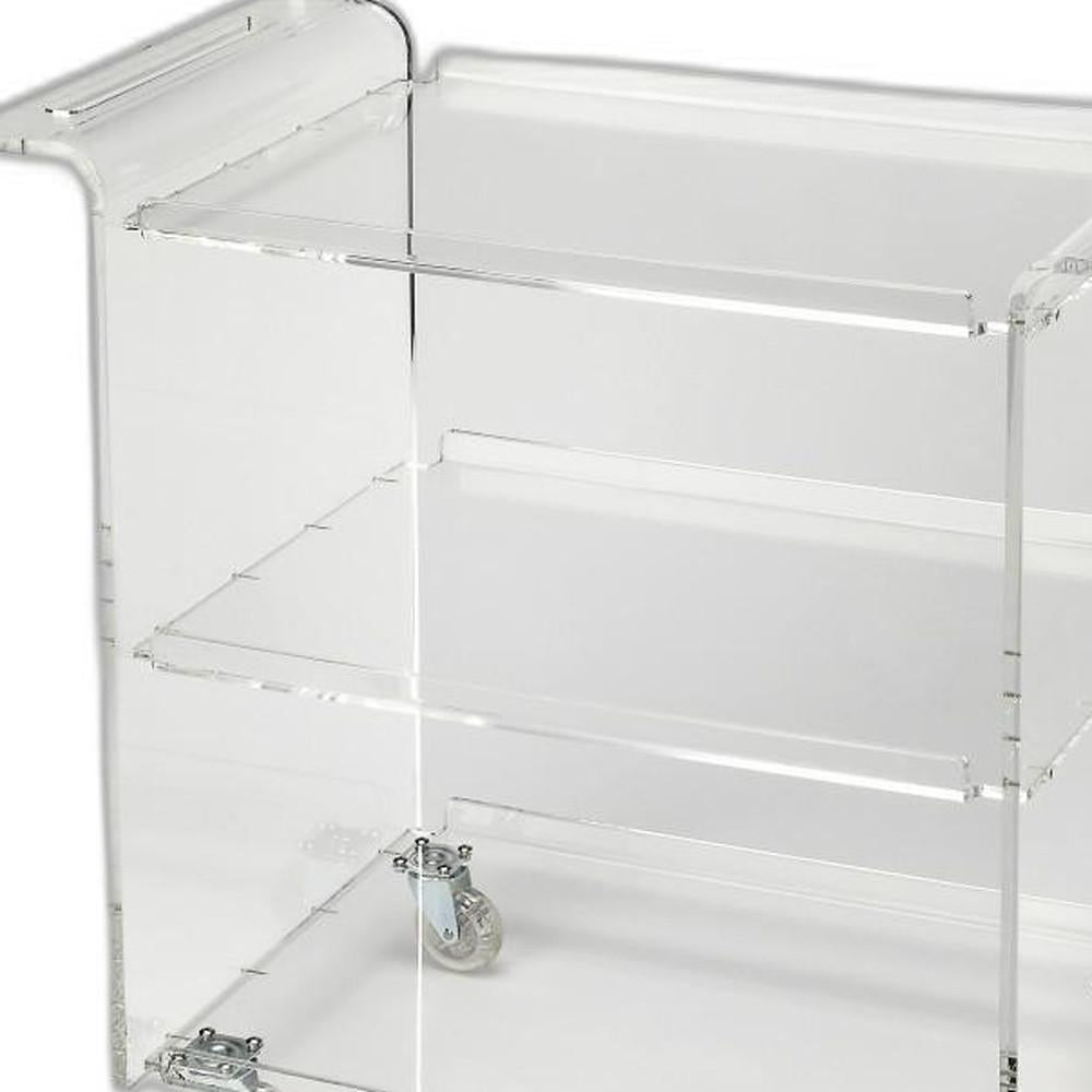 Clear Acrylic Rolling Server Bar Cart