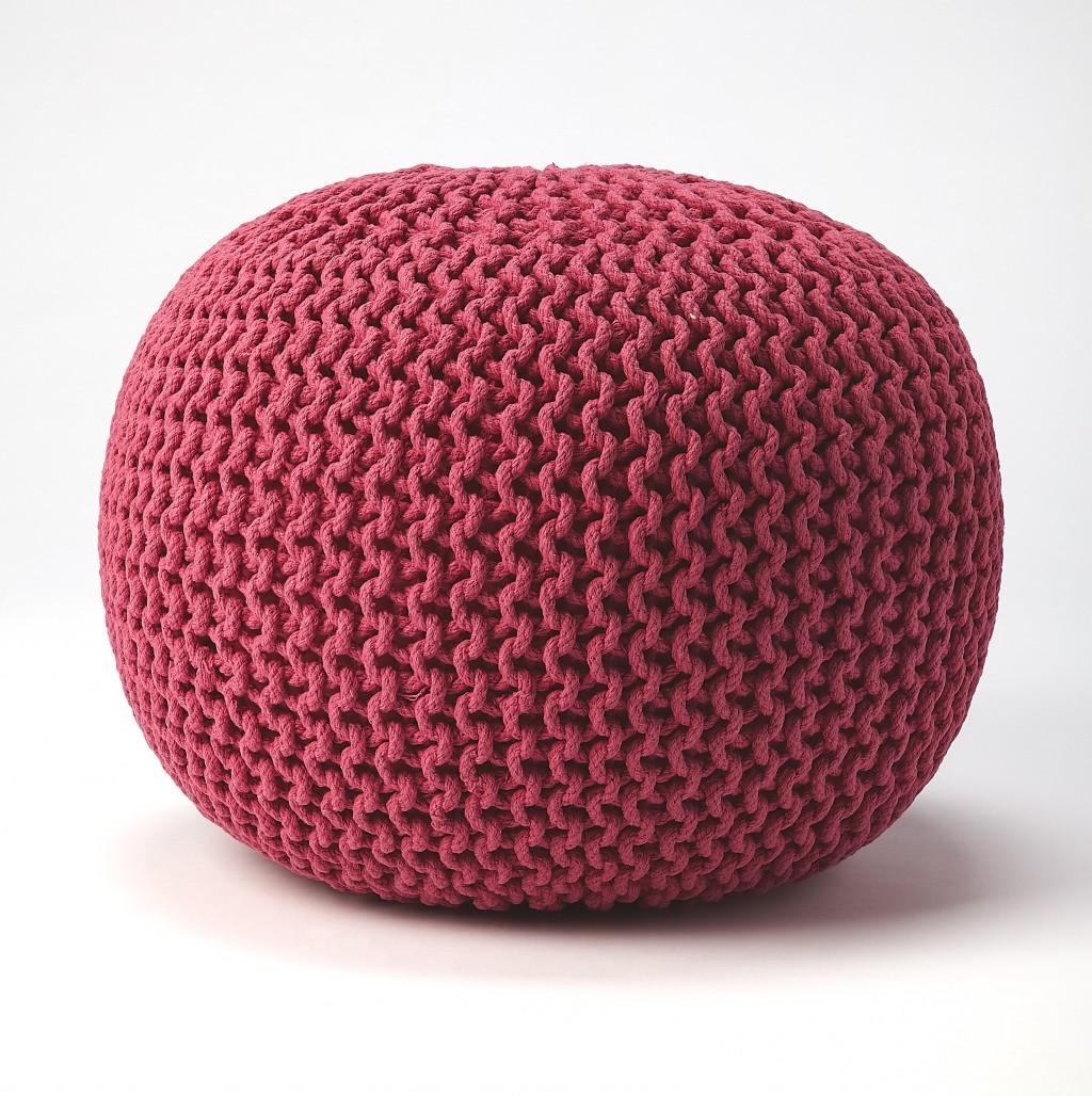 Cool Fuchsia Pink Pouf Ottoman