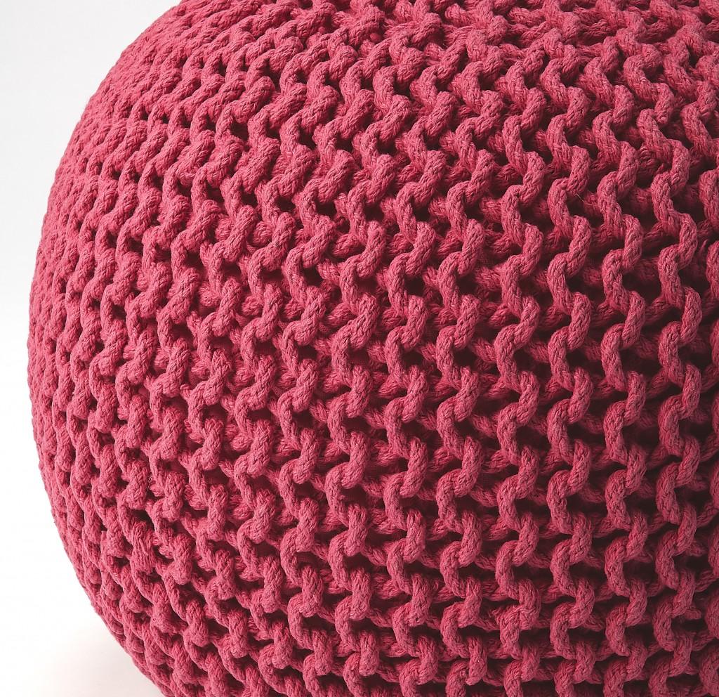 Cool Fuchsia Pink Pouf Ottoman