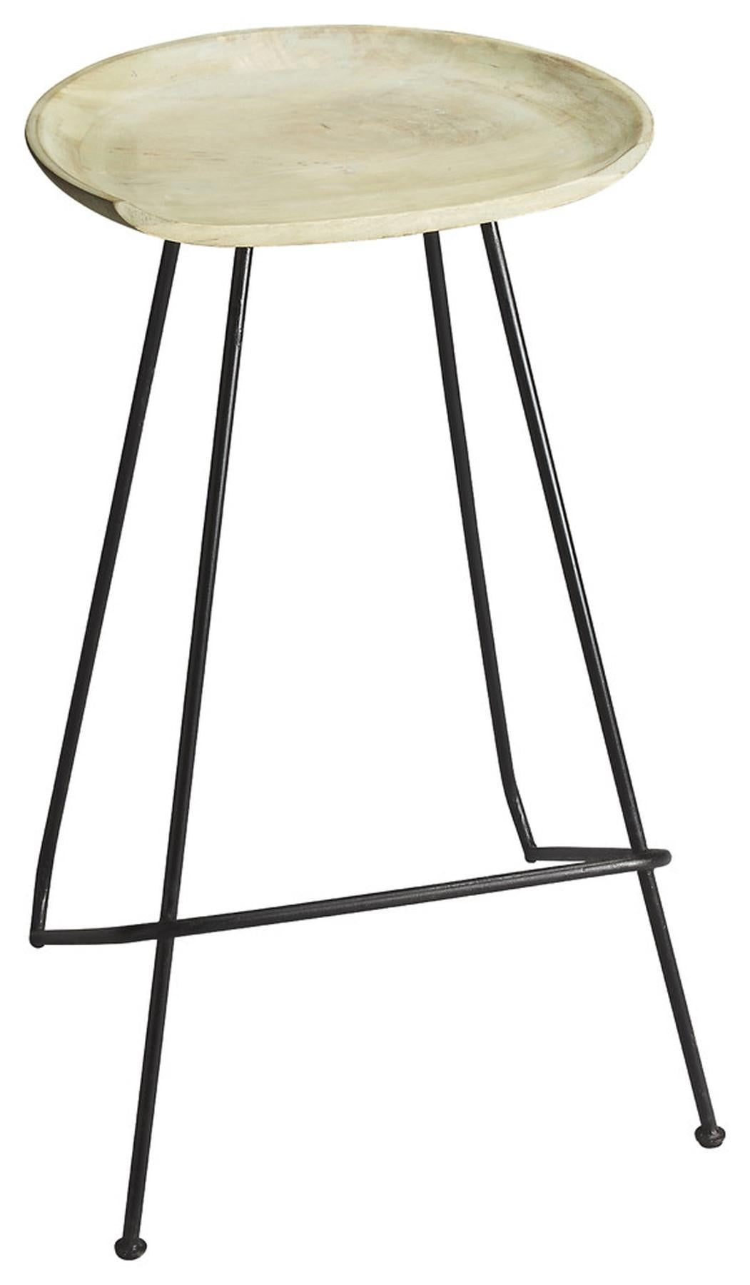 Abstract Iron Backless Bar Stool