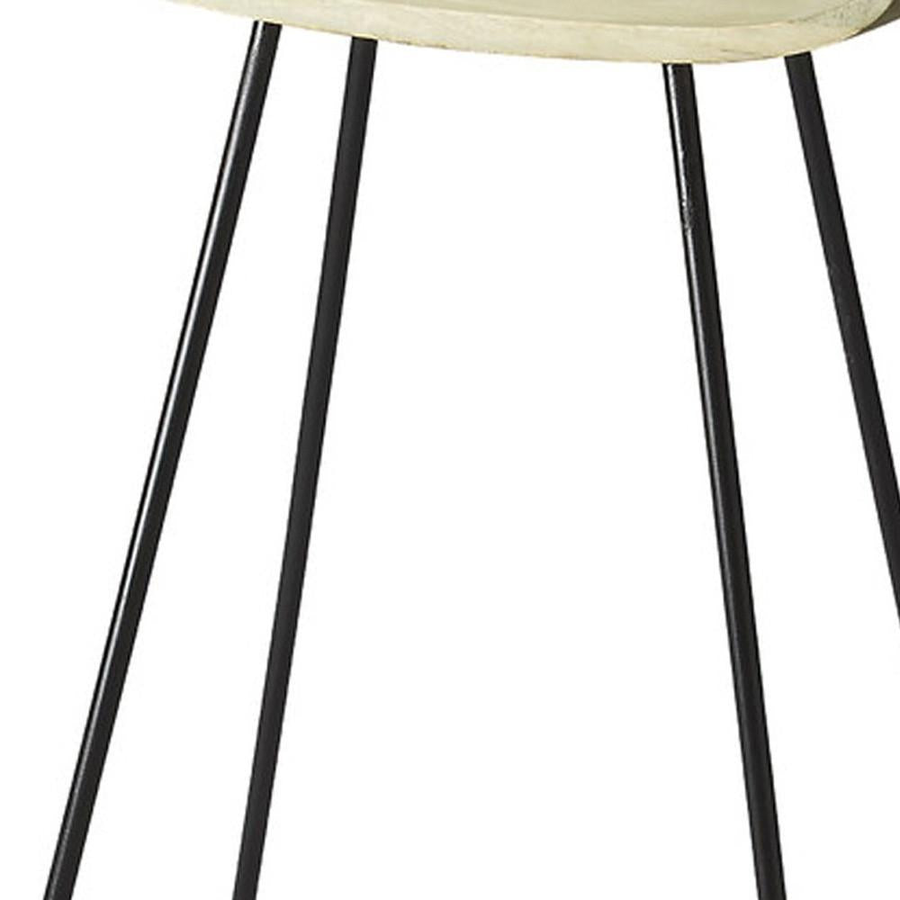 Abstract Iron Backless Bar Stool