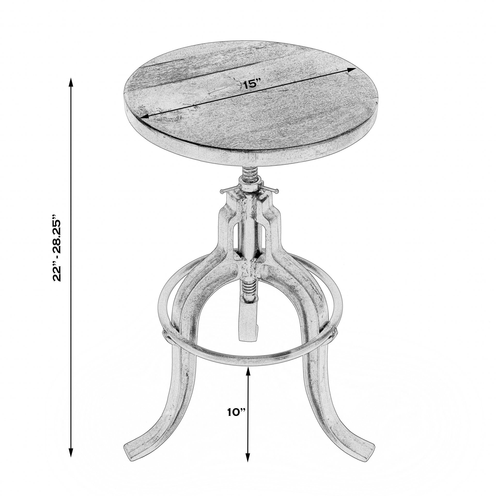 Iron Revolving Bar Stool