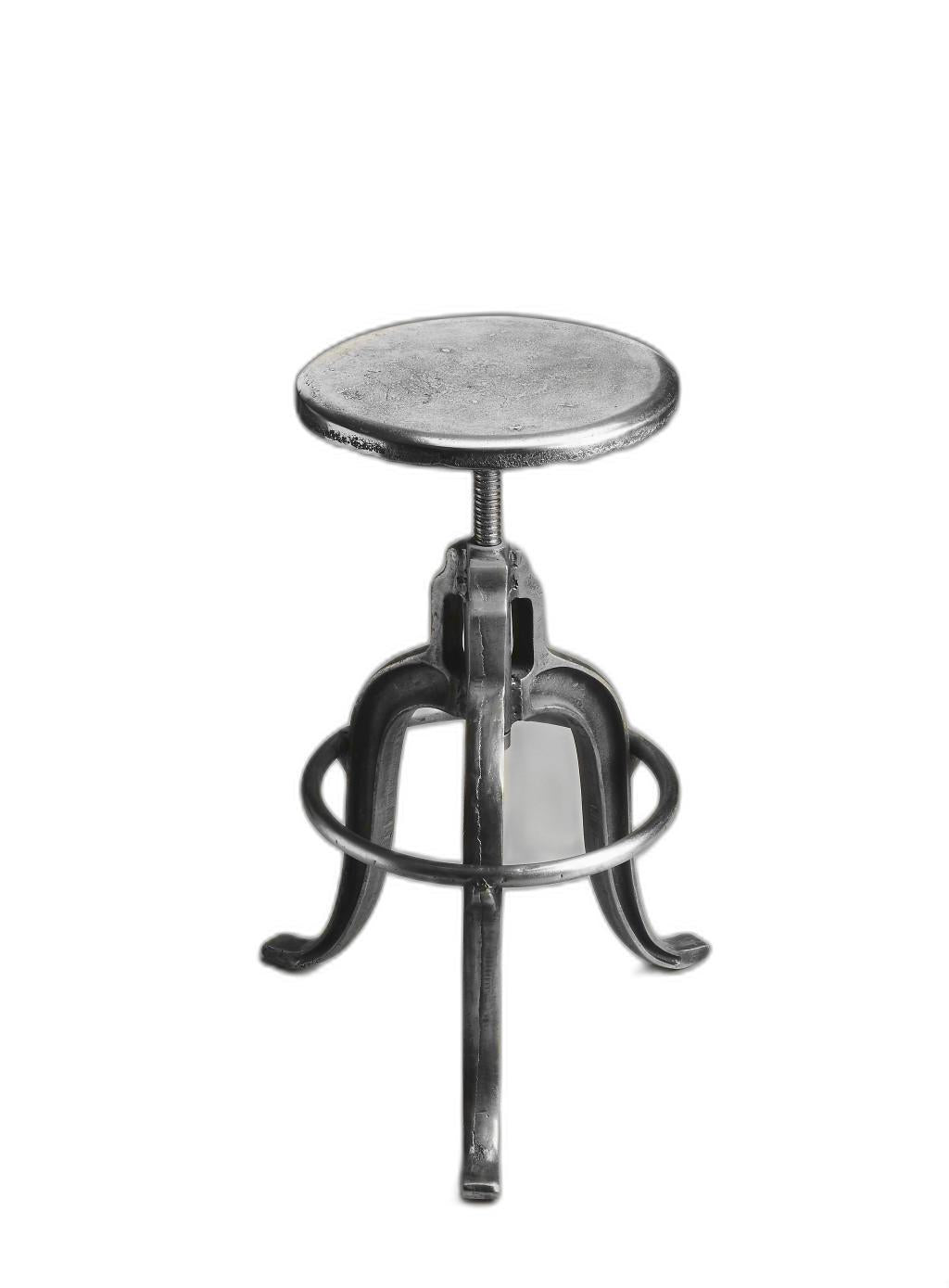 Glossy Iron Revolving Bar Stool