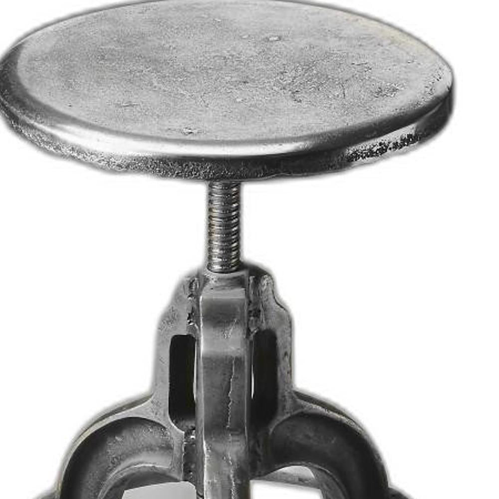 Glossy Iron Revolving Bar Stool