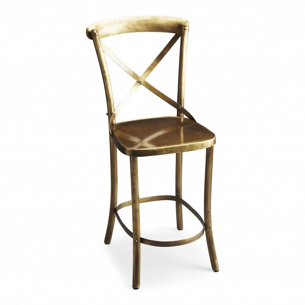 Antique Gold Bar Stool