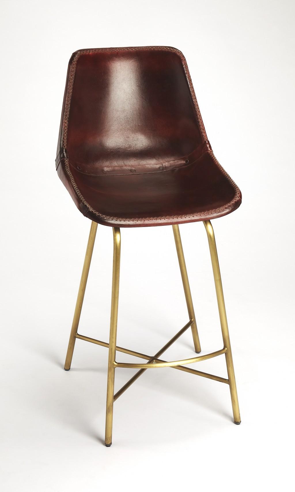 Loft Leather Bar Stool