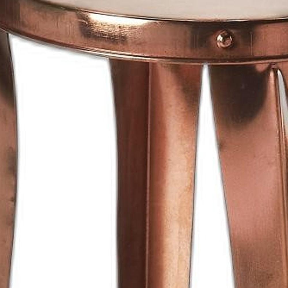 Rustic Copper Backless Bar Stool