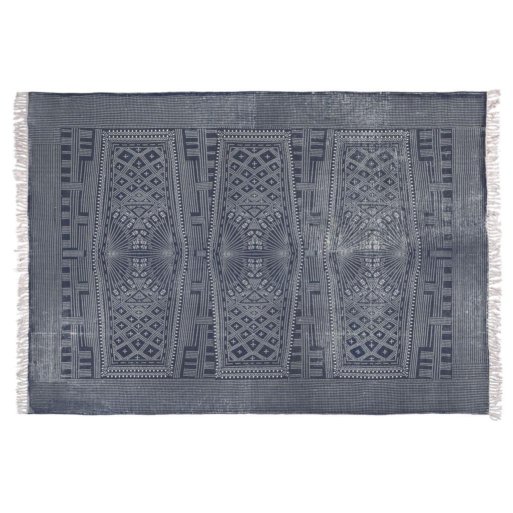 8’ x 10’ Blue and Ivory Batik Area Rug Default Title