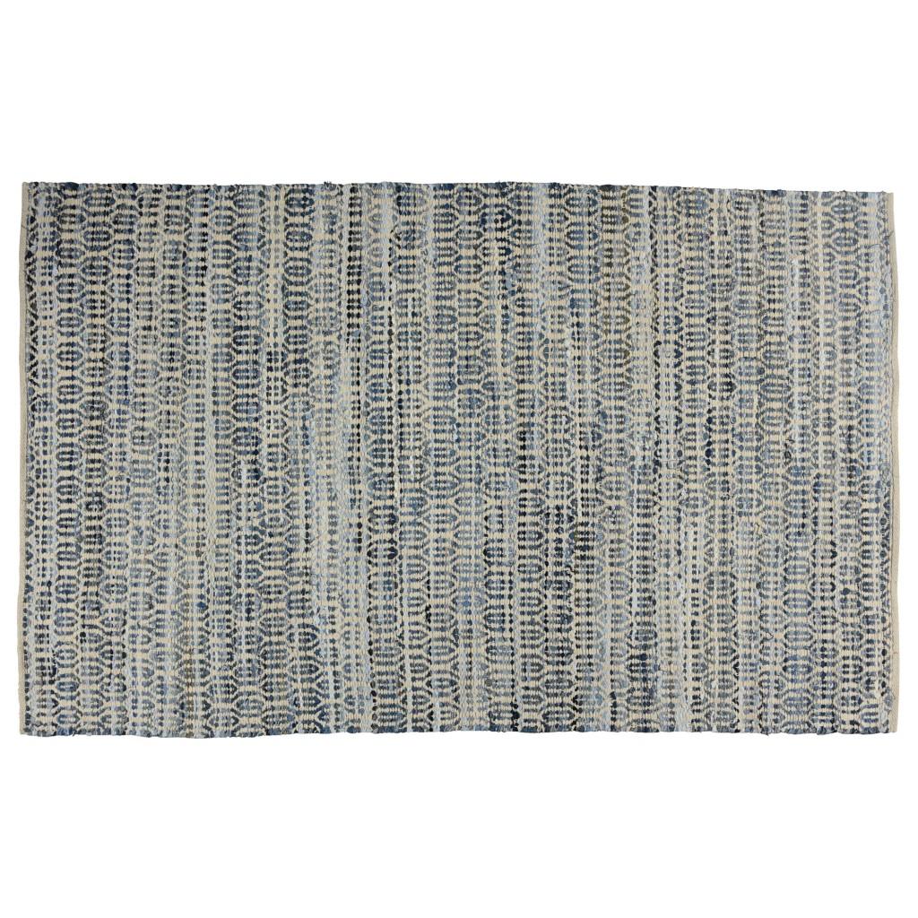5’ x 8’ Blue and Gray Ogee Area Rug Default Title