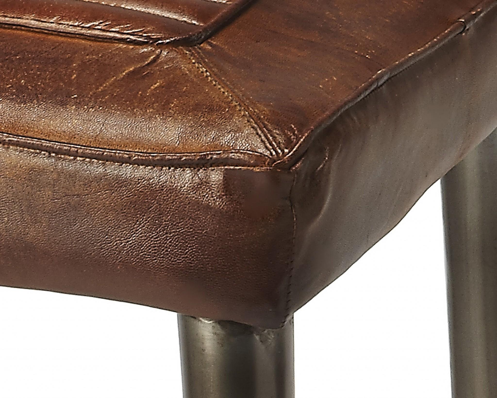 Brown Leather Bar Stool