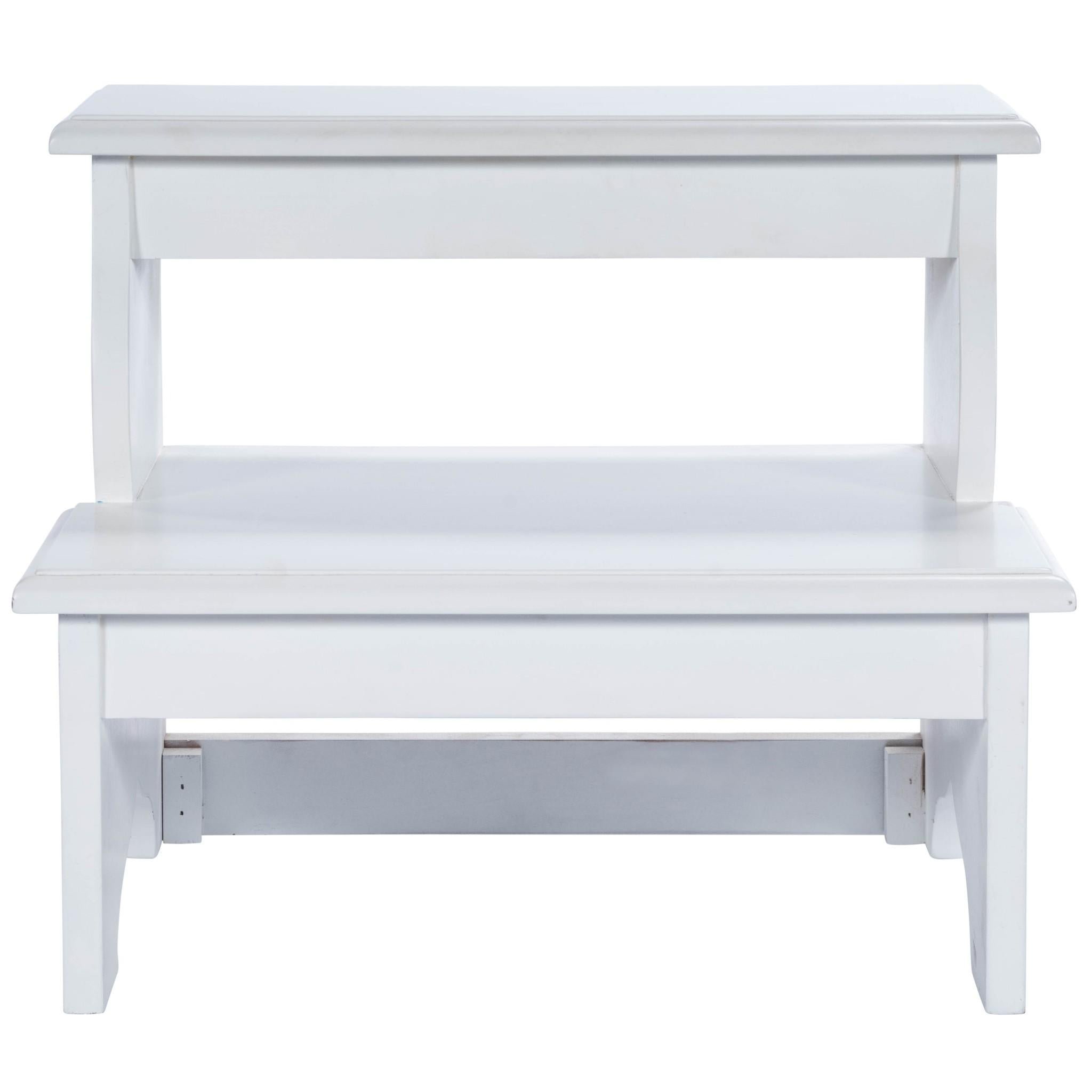 Handcrafted White Step Stool