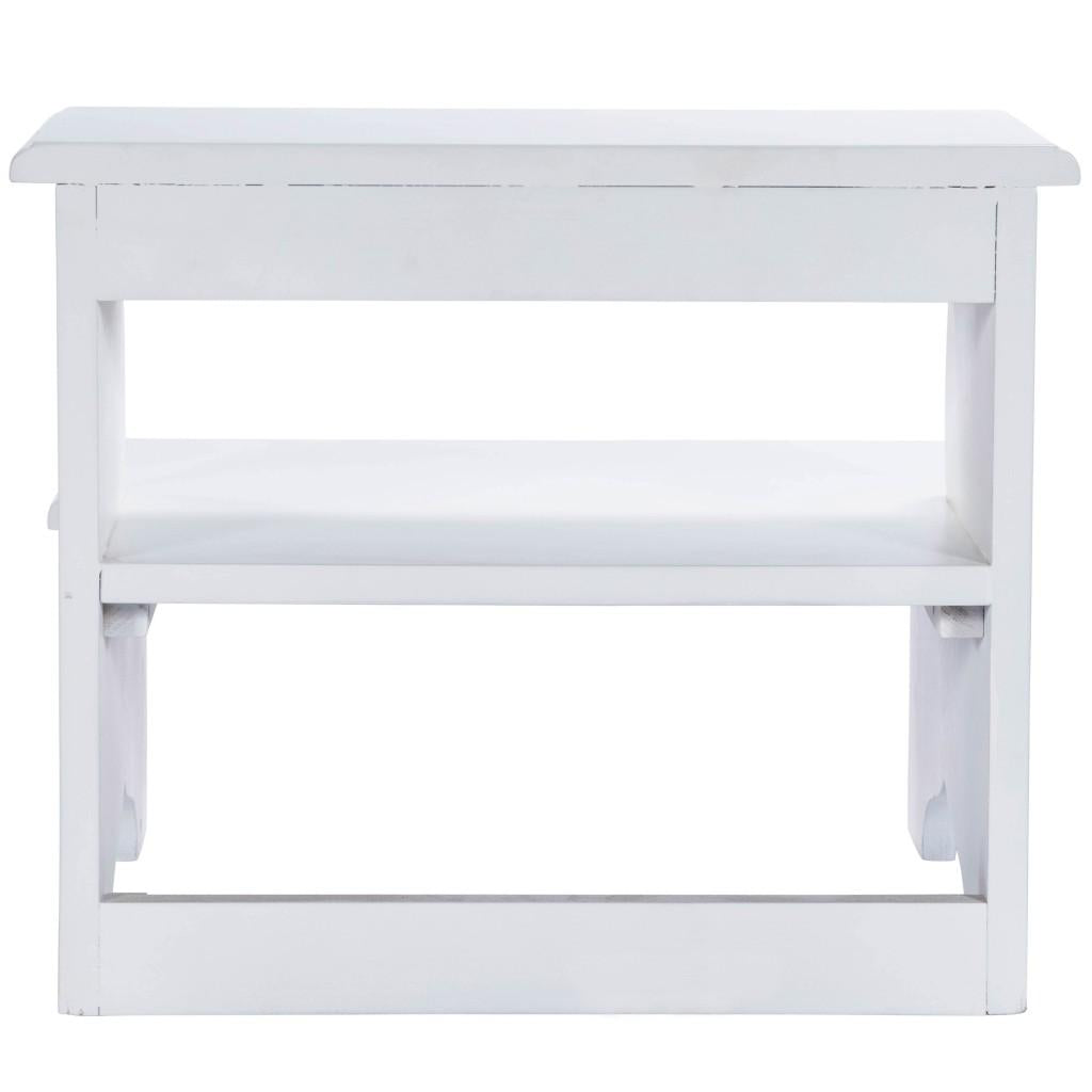 Handcrafted White Step Stool