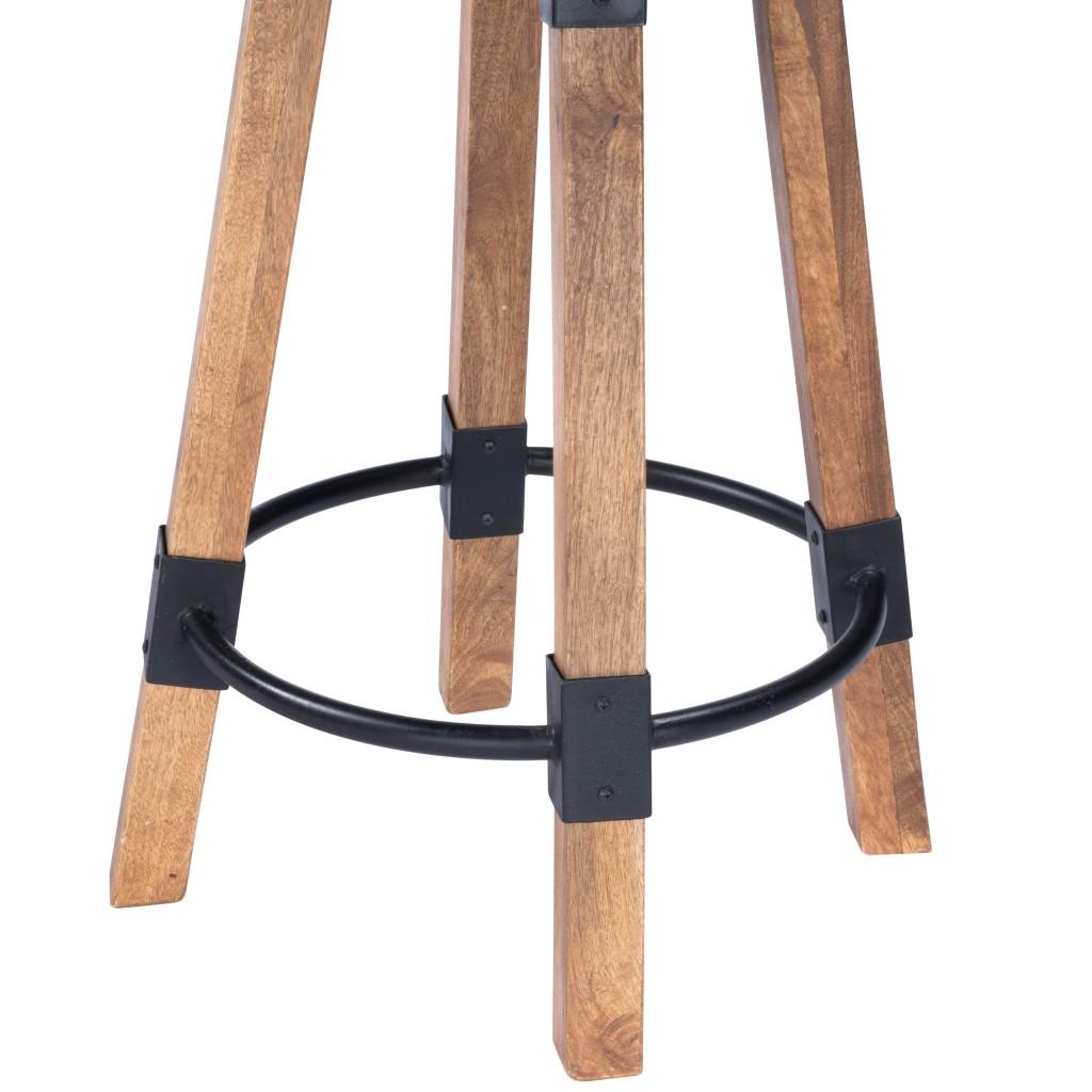 Sturdy Wood and Metal Counter Stool