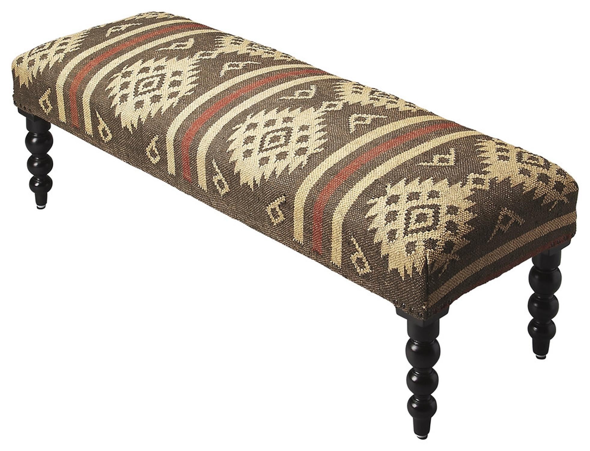 Jute Upholstered Bench