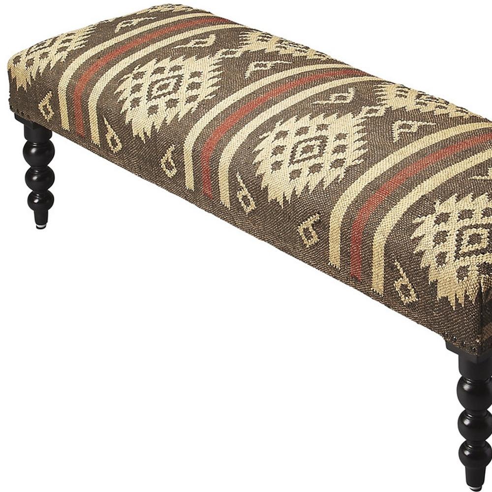 Jute Upholstered Bench