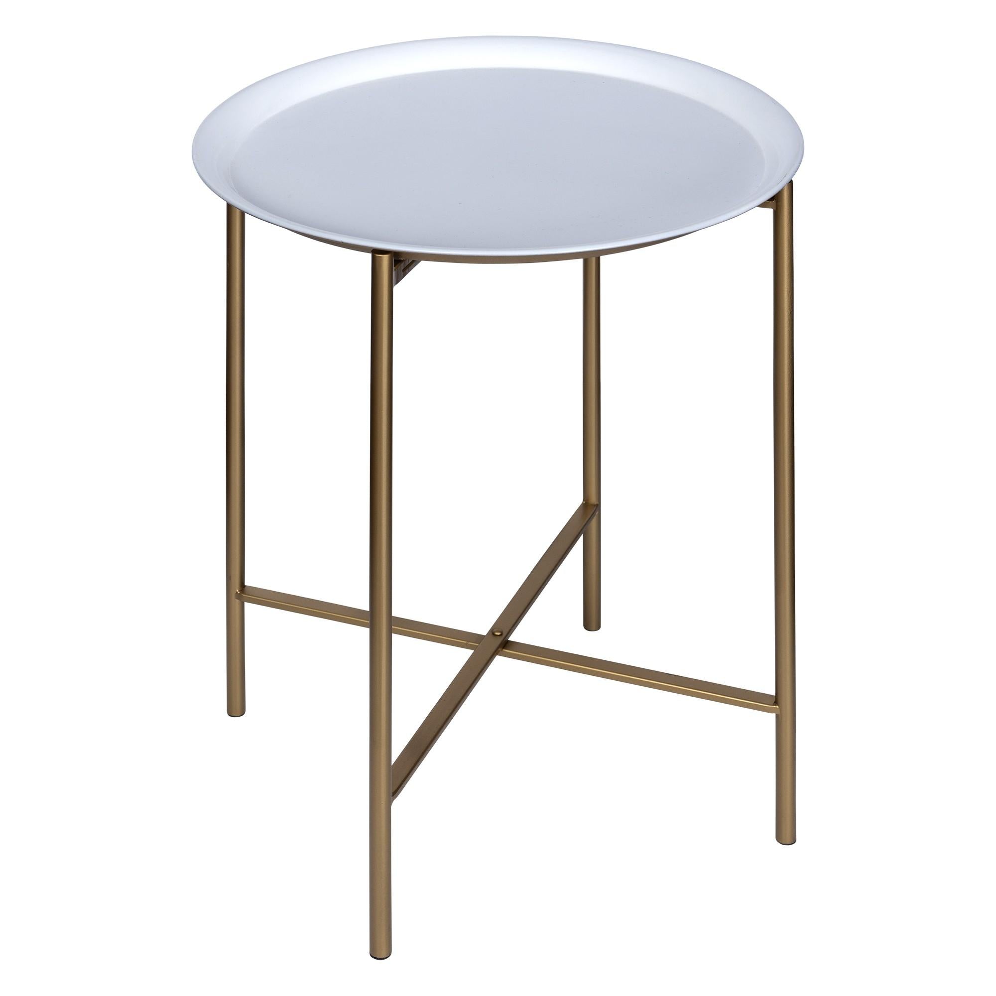 Modern Metal Tray Top End Table