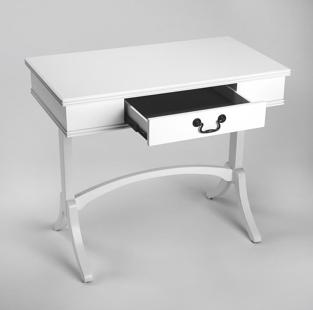 Acacia and Pinewood White Writing Desk