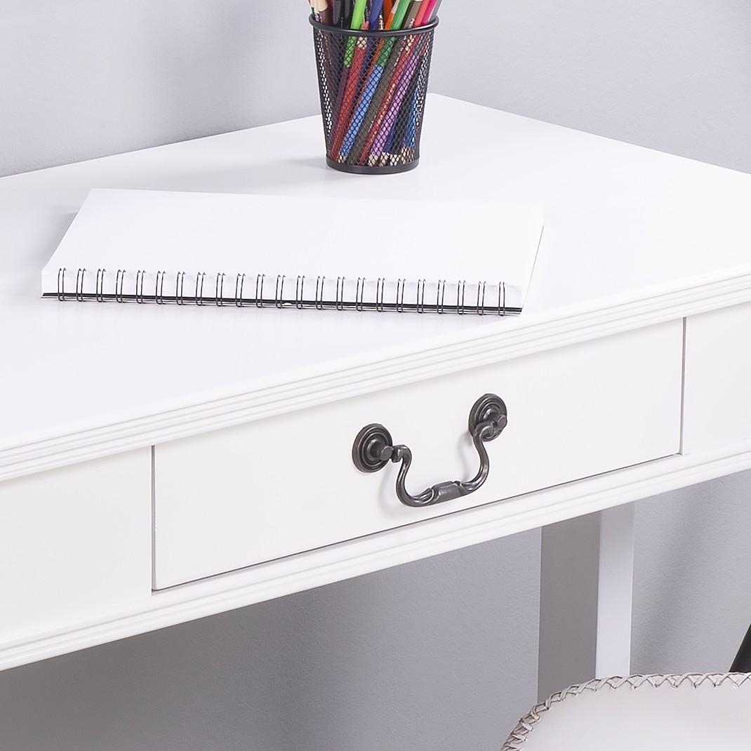 Acacia and Pinewood White Writing Desk