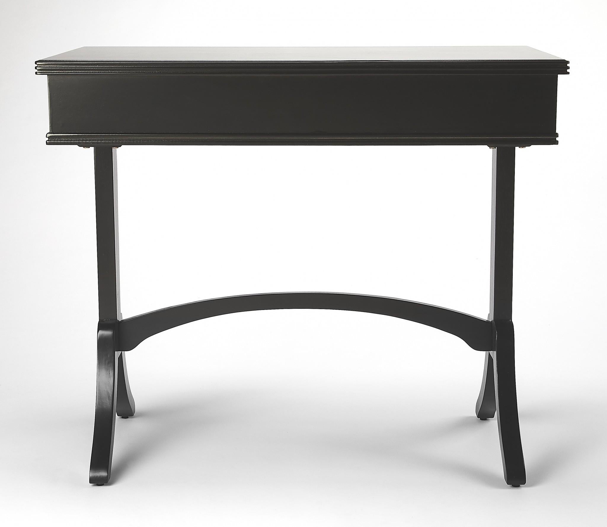 Acacia and Pinewood Black Writing Desk