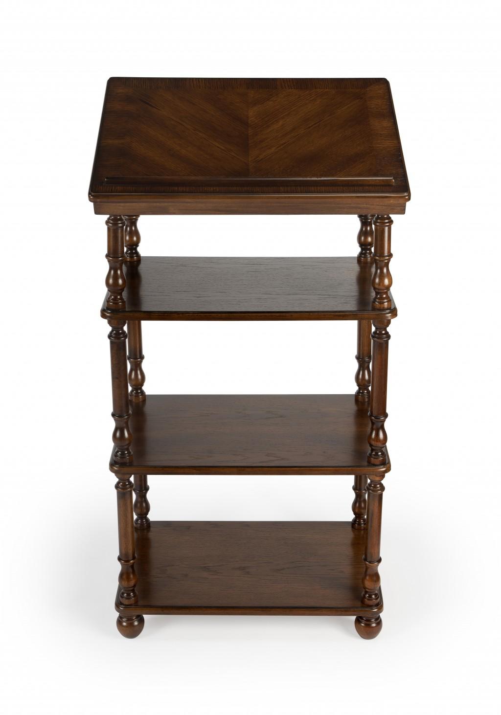 Vintage Oak Library Stand