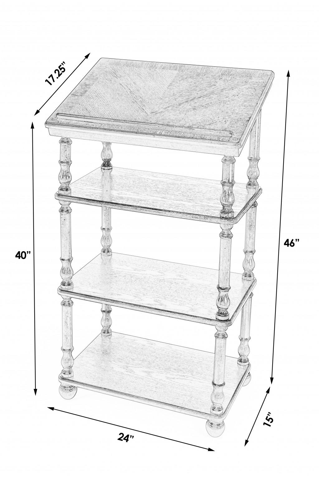 Vintage Oak Library Stand