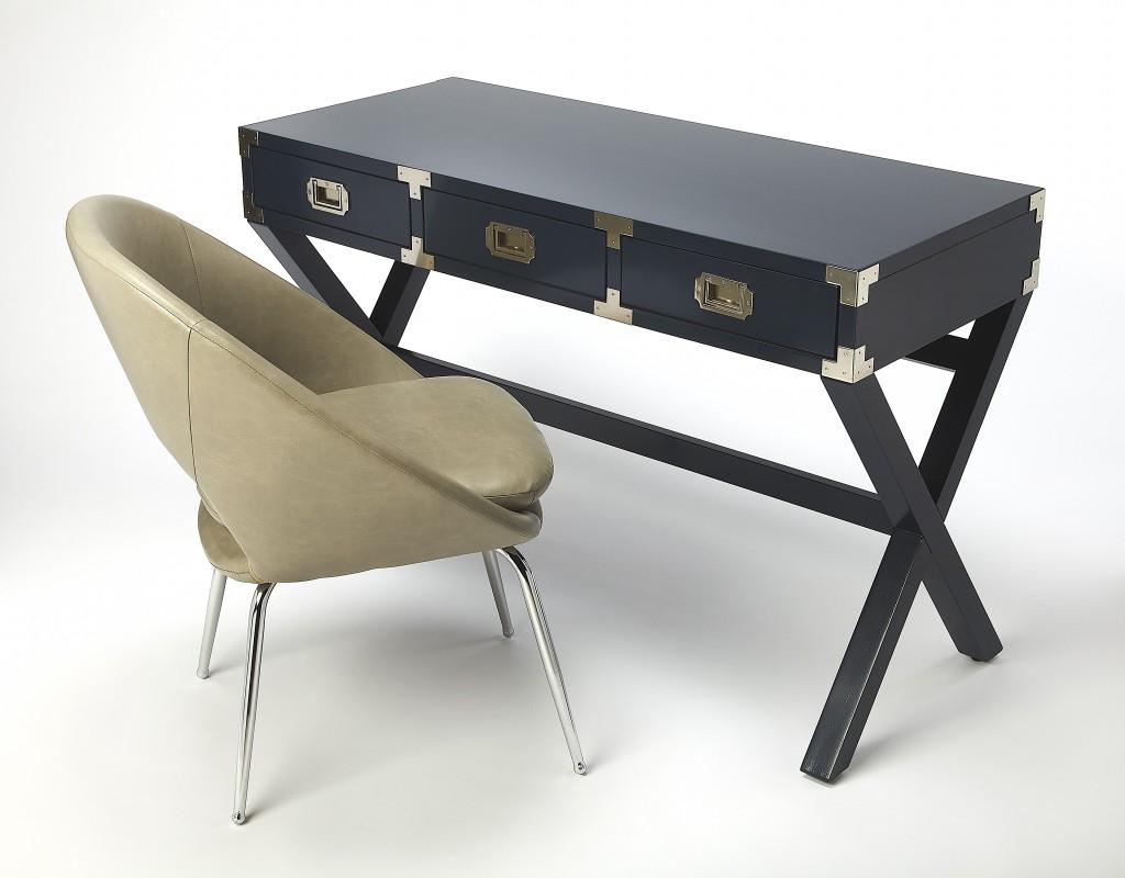 Dark Blue Campaign Style Desk