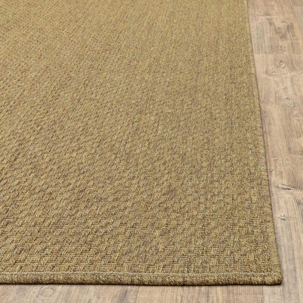 2’x8’ Solid Tan Indoor Outdoor Runner Rug