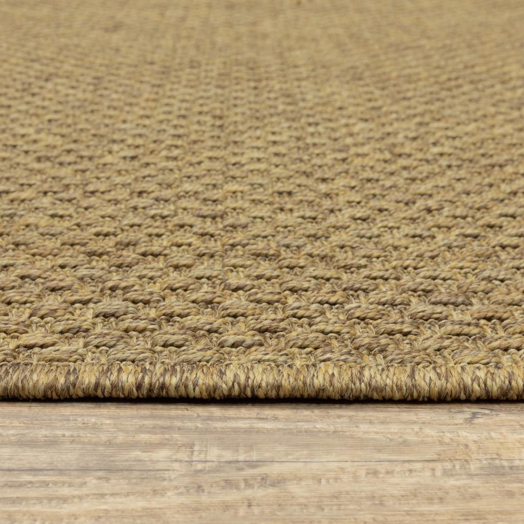 2’x8’ Solid Tan Indoor Outdoor Runner Rug