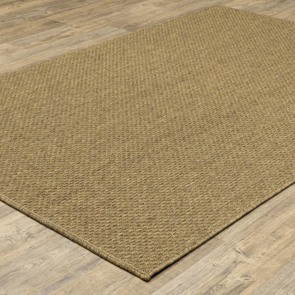 3’x5’ Solid Tan Indoor Outdoor Area Rug