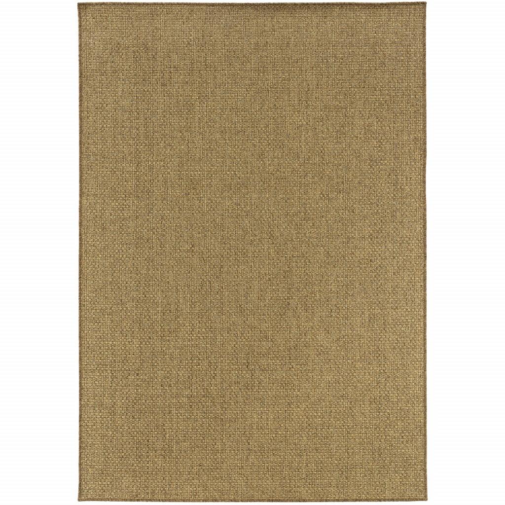 4’x6’ Solid Tan Indoor Outdoor Area Rug