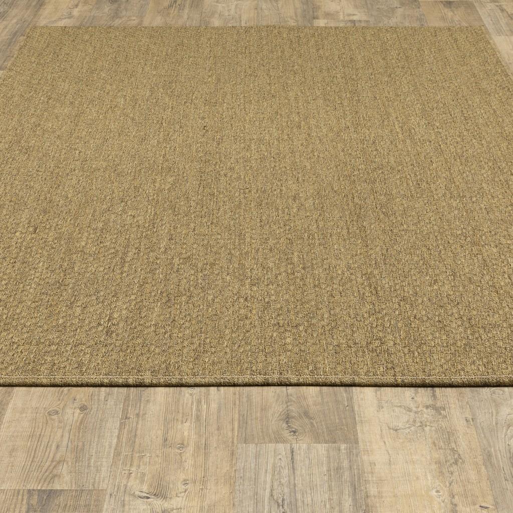 5’x8’ Solid Tan Indoor Outdoor Area Rug