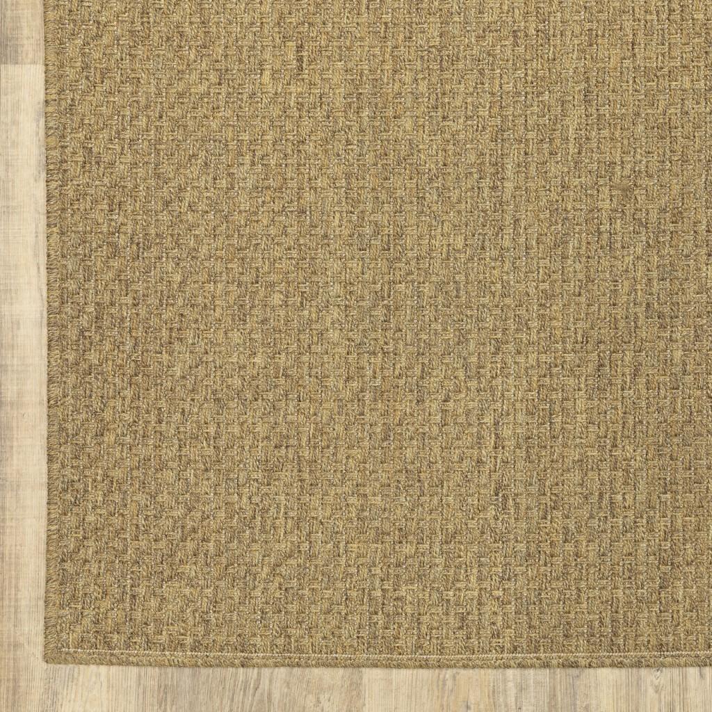 5’x8’ Solid Tan Indoor Outdoor Area Rug