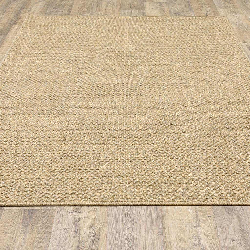 3’x5’ Solid Sand Beige Indoor Outdoor Area Rug