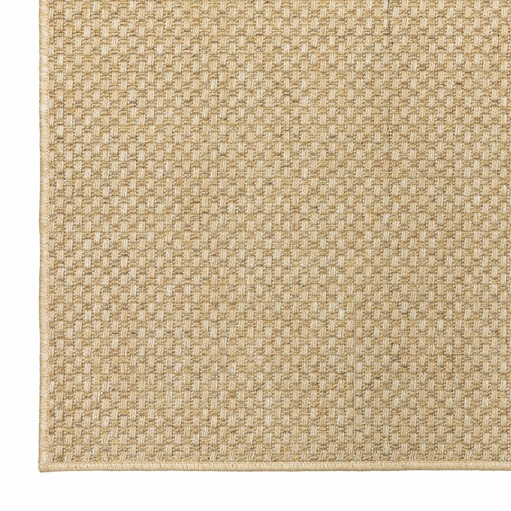 4’x6’ Solid Sand Beige Indoor Outdoor Area Rug