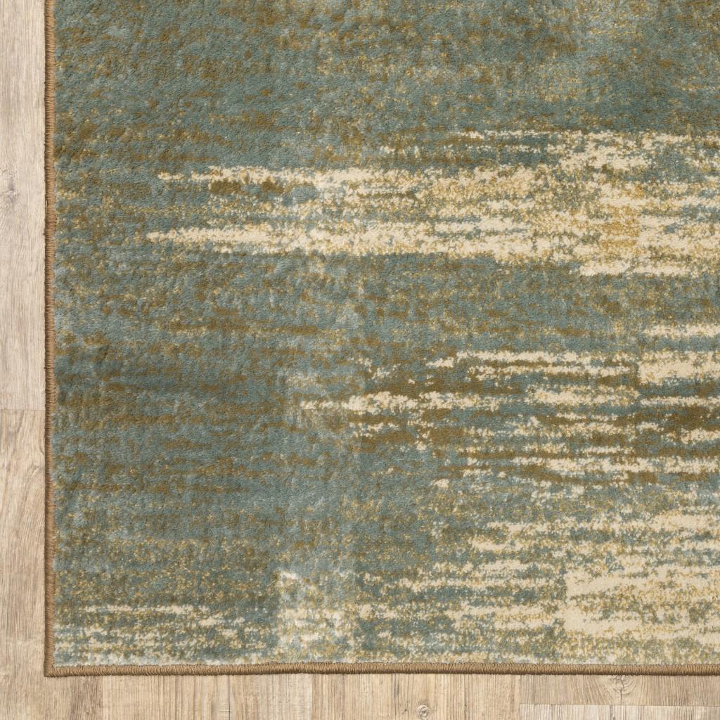 8’x10’ Blue and Brown Distressed Area Rug