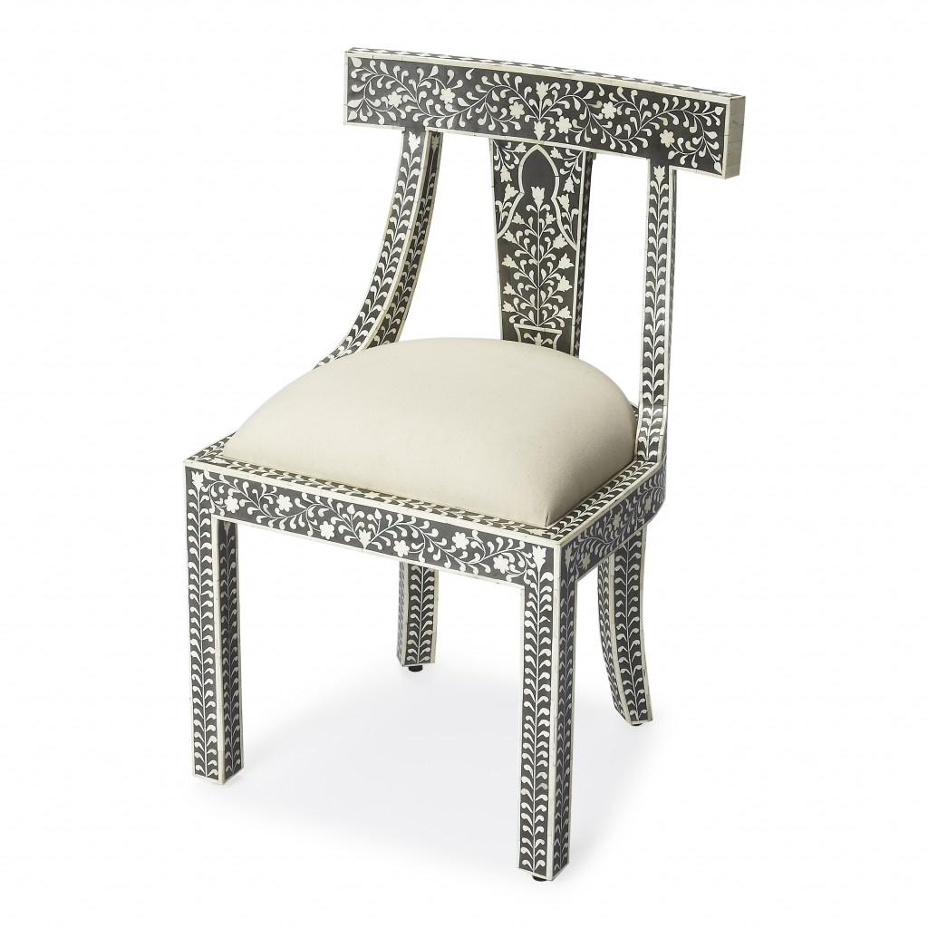 Black Bone Inlay Accent Chair