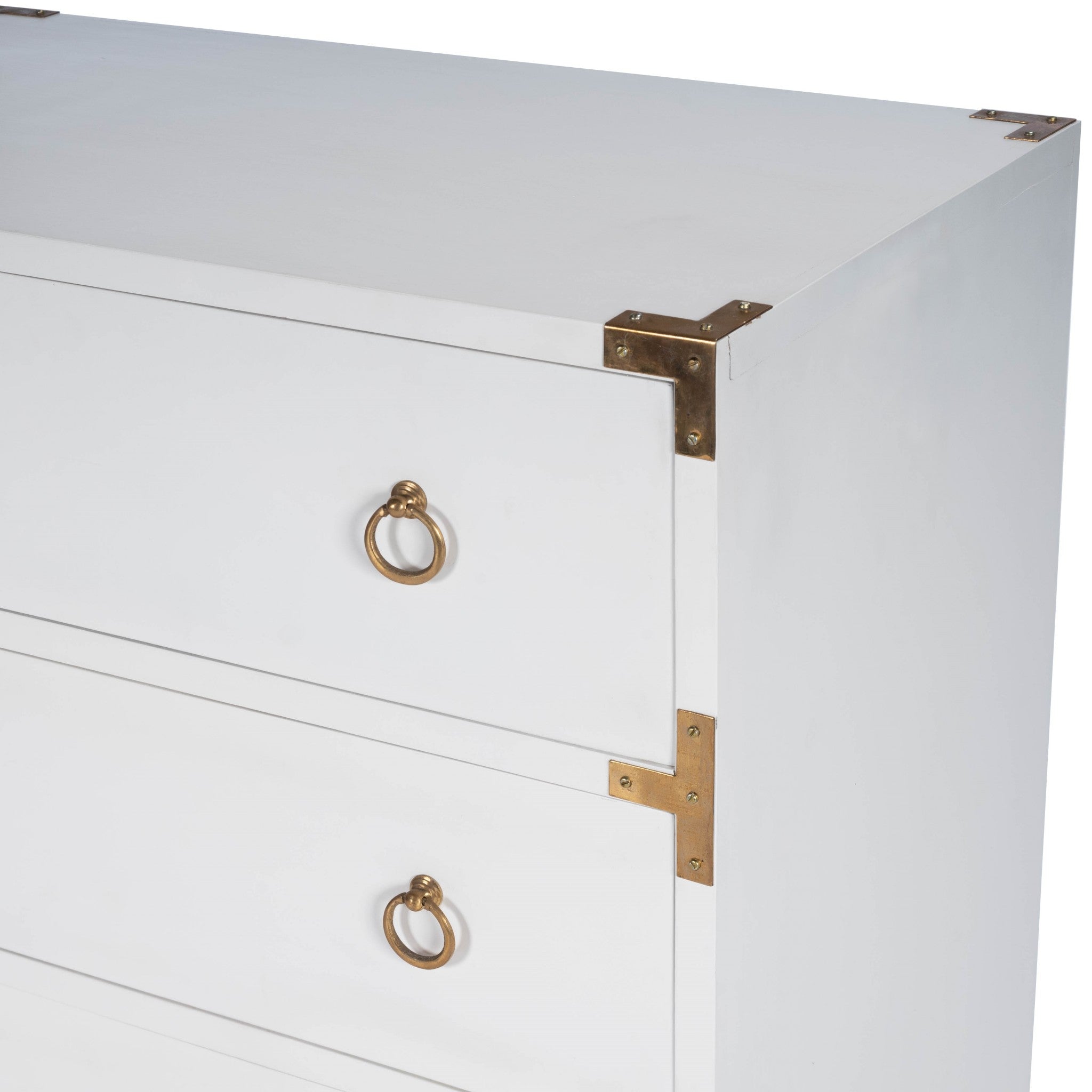 Forster Glossy White Campaign Chest