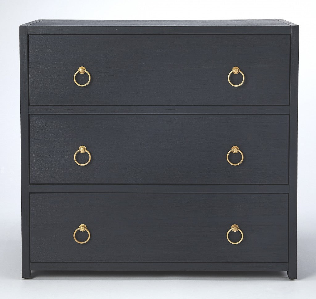 Lark Navy Blue 3 Drawer Chest