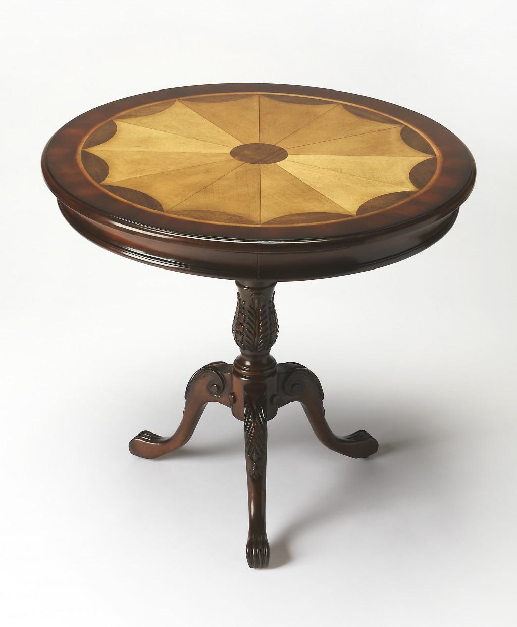 Traditional Cherry Round Pedestal Table