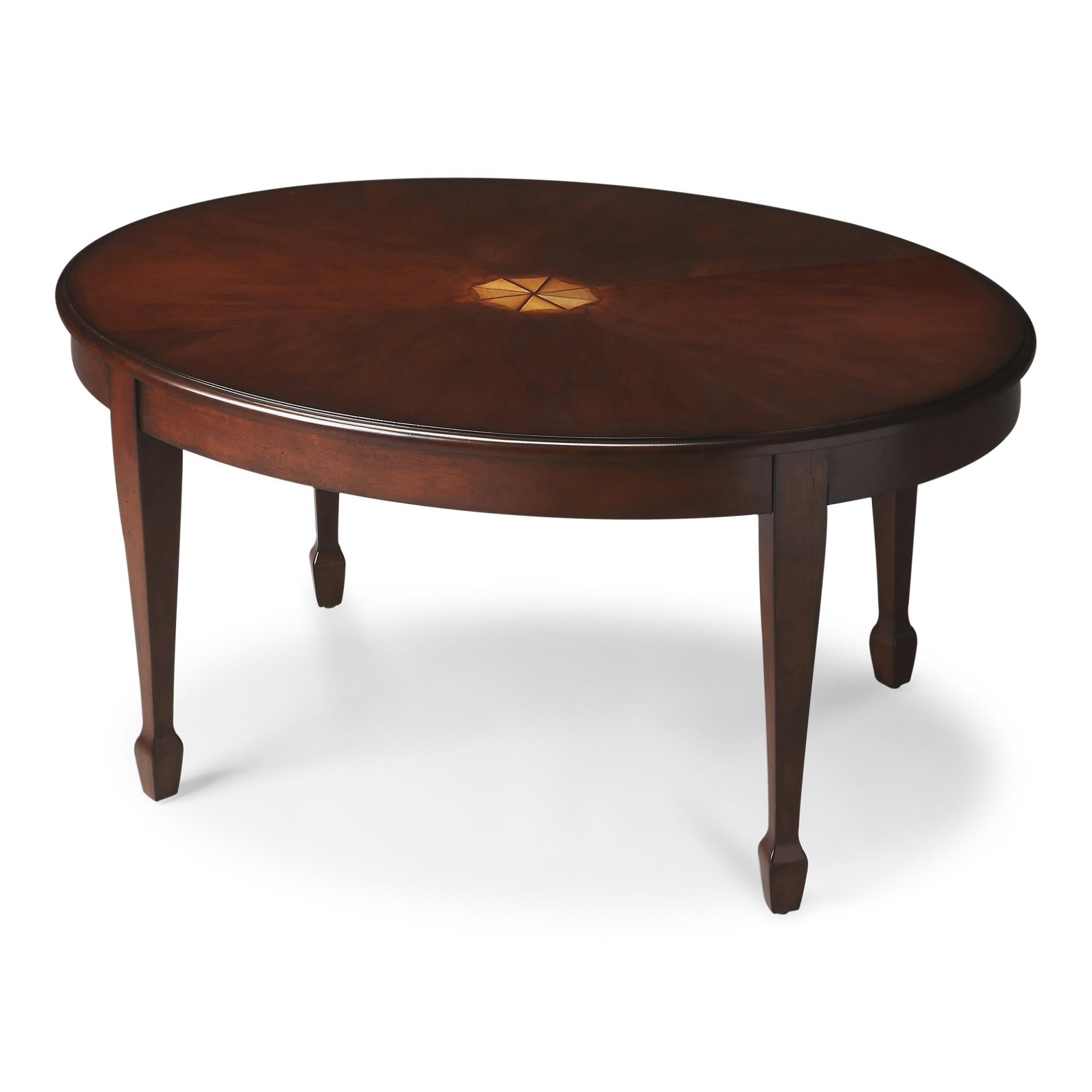Traditional Cherry Oval Coffee Table