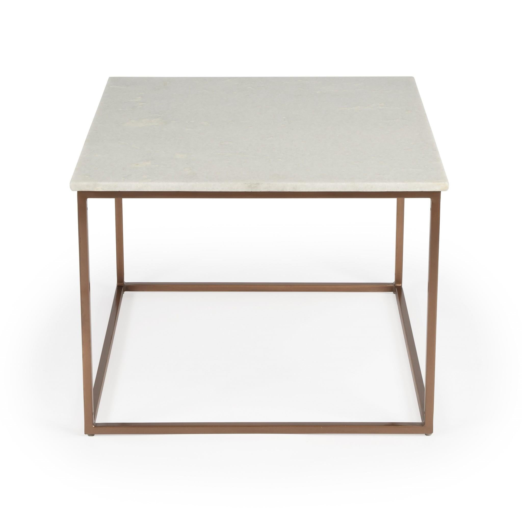 Marble and Metal Coffee Table