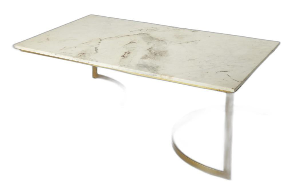 Metal and Marble Coffee Table