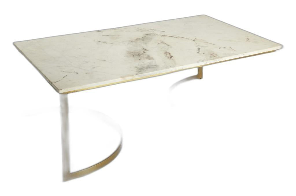 Metal and Marble Coffee Table