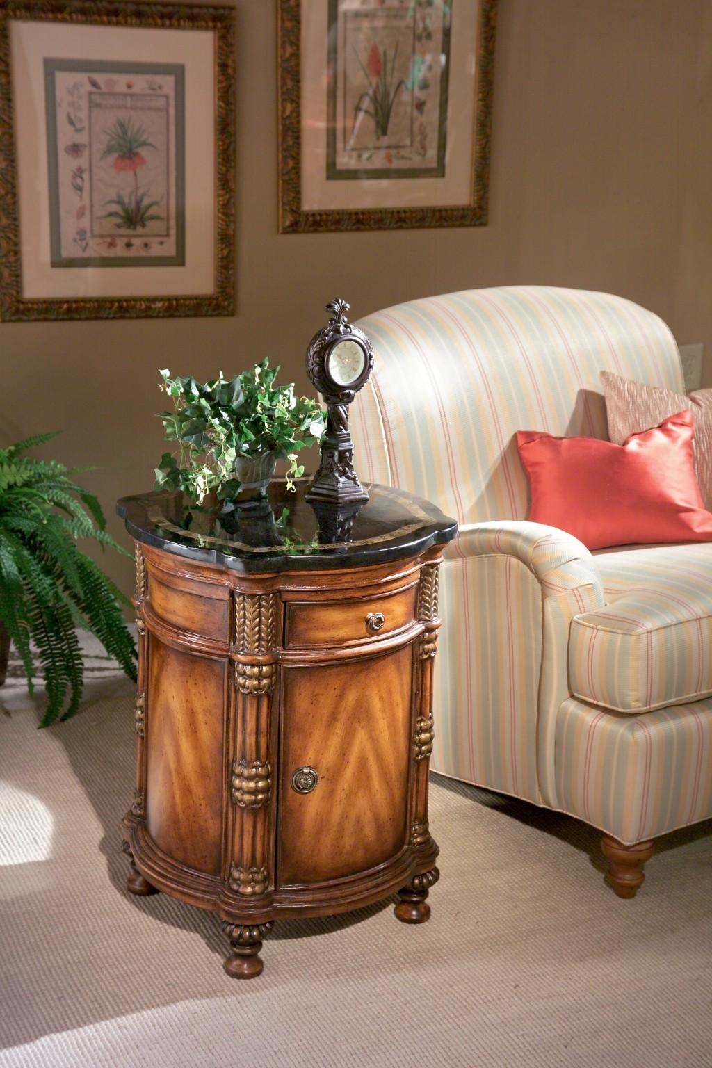 Fossil Stone Drum Table