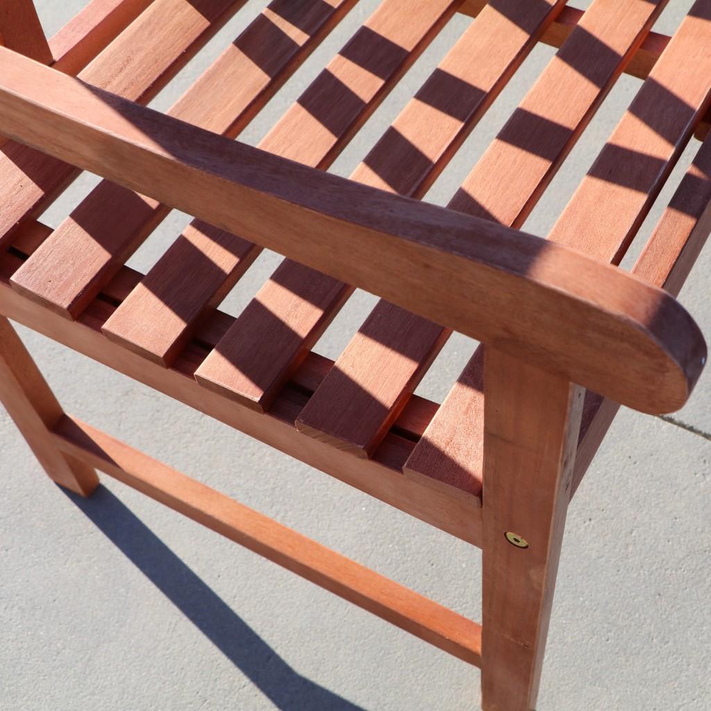 Brown Patio Armchair with Cross Back Design