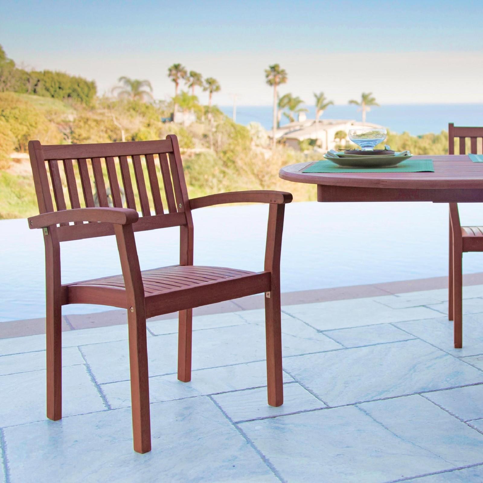 Set of Two Brown Stacking Armchairs