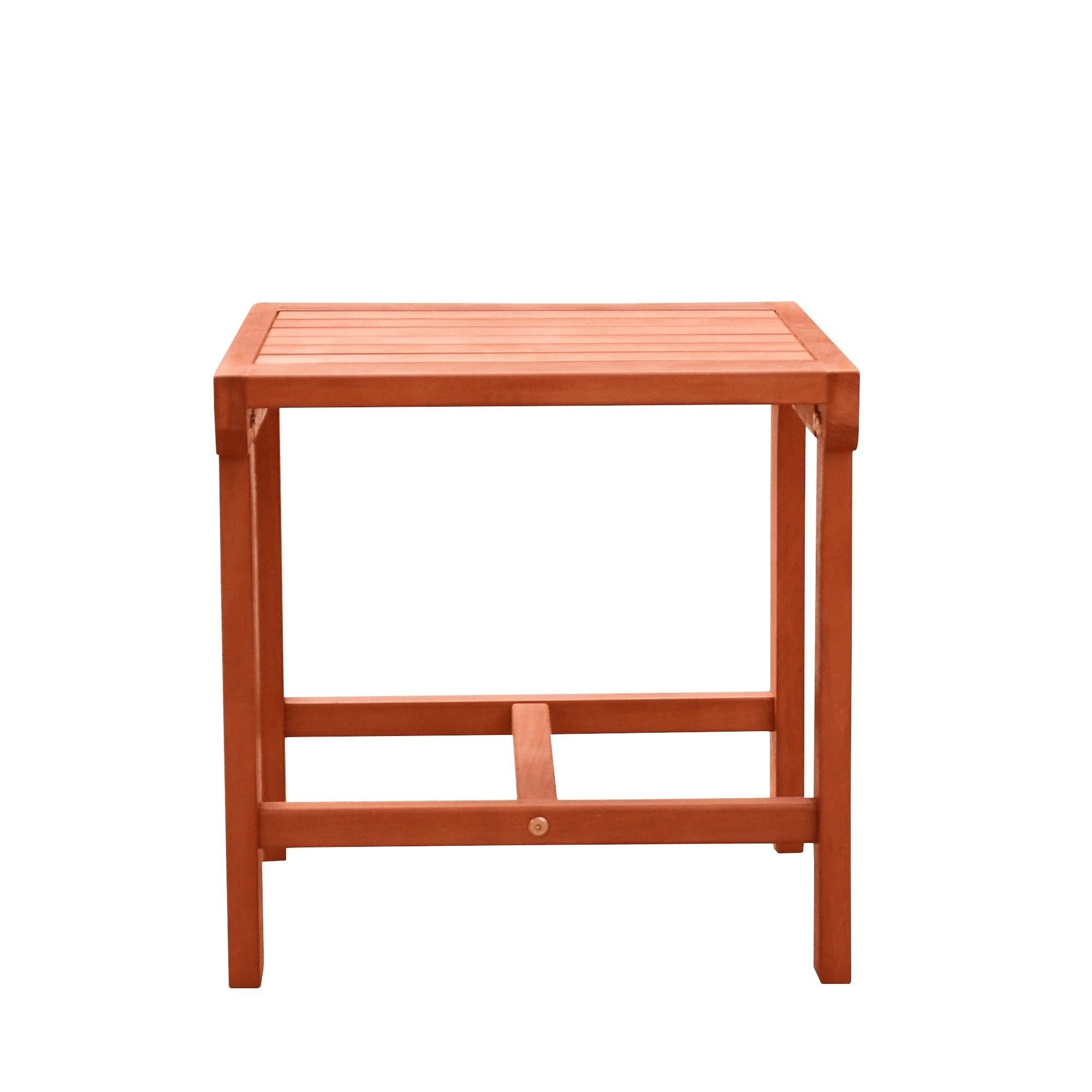 Sienna Brown Outdoor Wooden Side Table