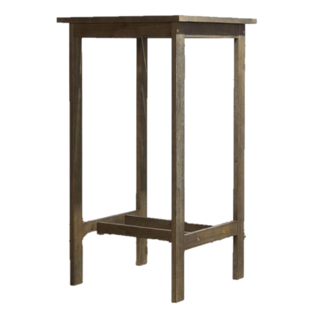 Distressed Grey Square Bar Table