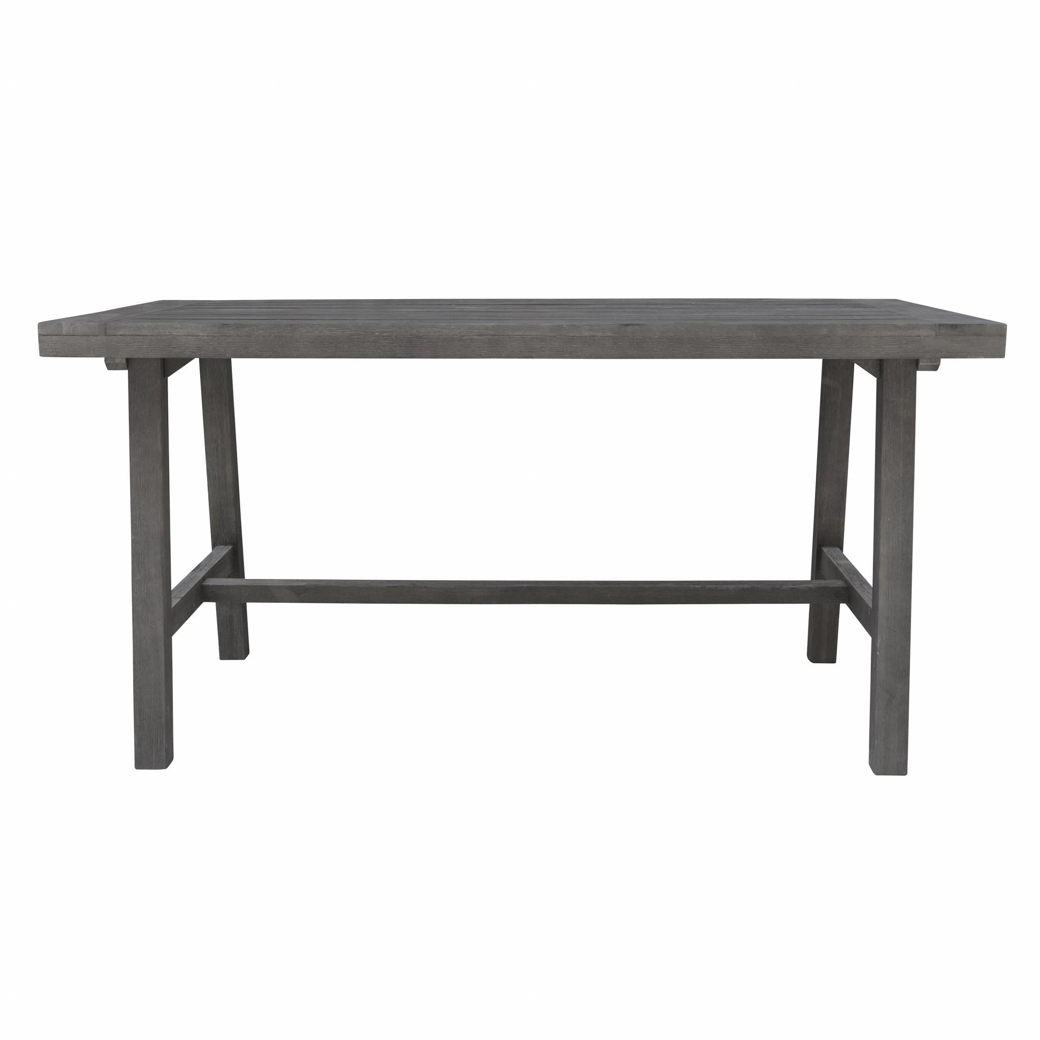 Dark Grey Dining Table with Leg Support