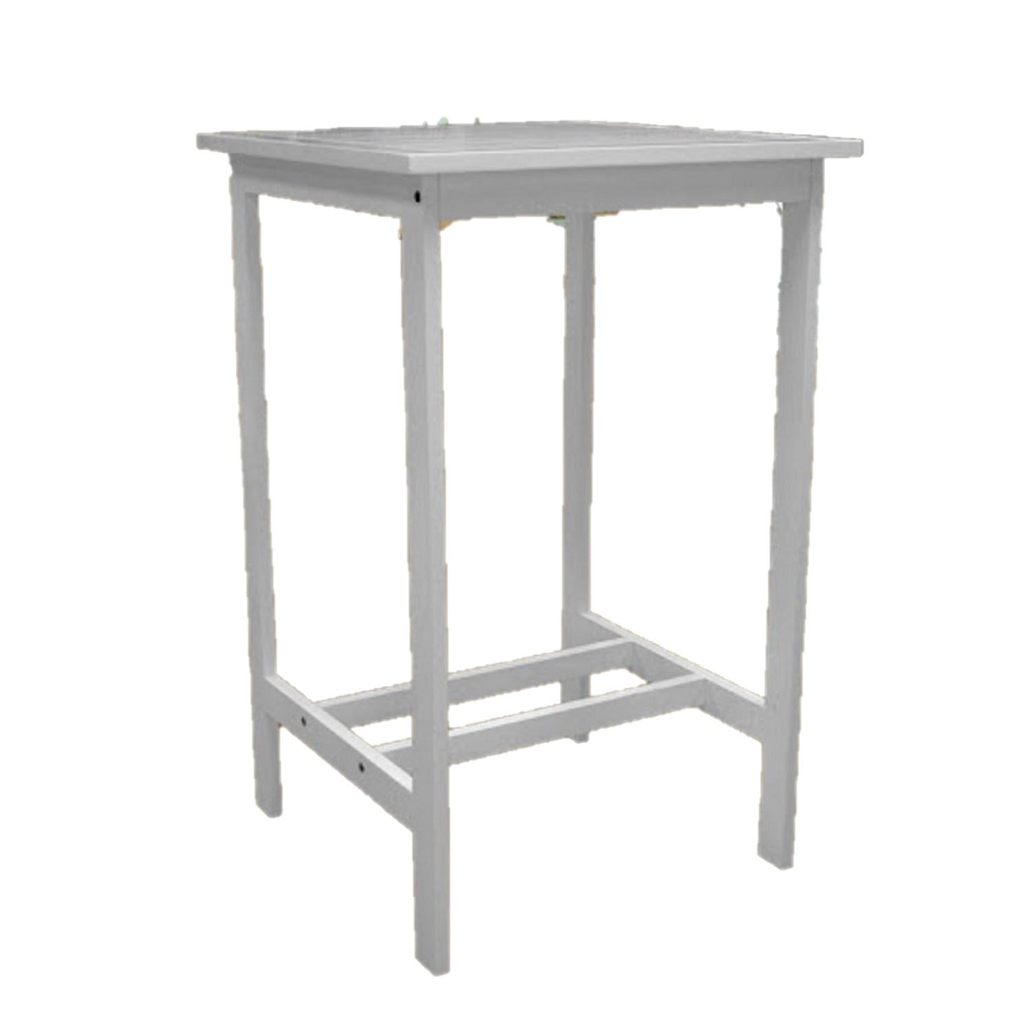 White Square Bar Table